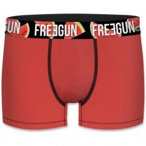 FREEGUN Boxer Garçon Coton bio BCBASS3 Rouge ceinture Pastèque