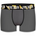 FREEGUN Boxer Garçon Coton bio BCBASS3 Gris ceinture Banane