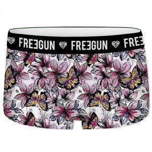 FREEGUN Boxer Fille Microfibre ASS1 Blanc Rose