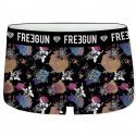 FREEGUN Boxer Fille Microfibre ASS1 Noir Multicolore