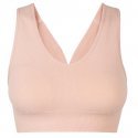 DIM Brassière coquée Femme Microfibre AMPLIFORME SANSCOUTURE Impact modéré Rose