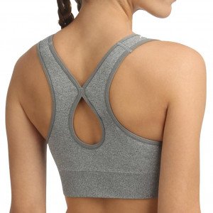 DIM Brassière coquée Femme AMPLIFORSANSCOUTURE Impact modéré Gris