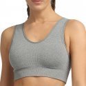 DIM Brassière coquée Femme AMPLIFORSANSCOUTURE Impact modéré Gris