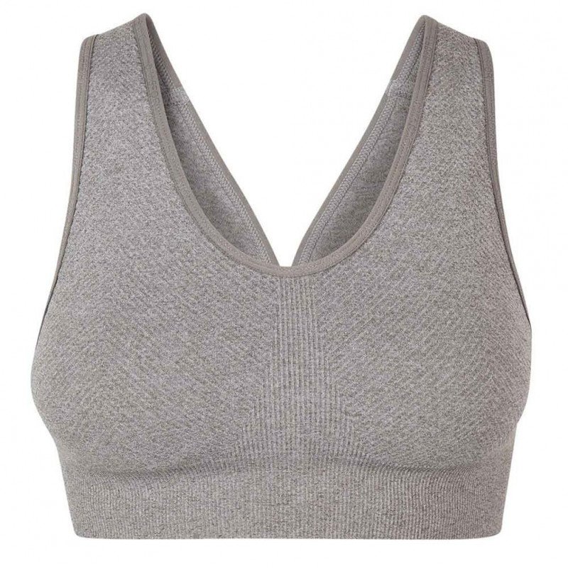 DIM Brassière coquée Femme AMPLIFORSANSCOUTURE Impact modéré Gris