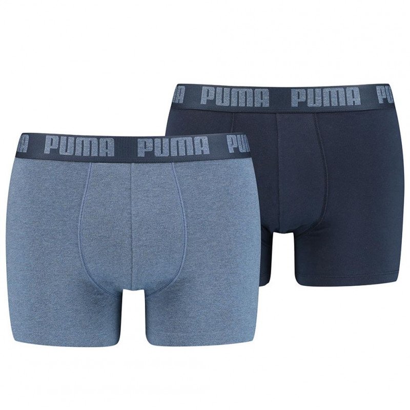 LOT DE 2 Boxer Sous-vêtements Homme BASIC Bleu et Denim