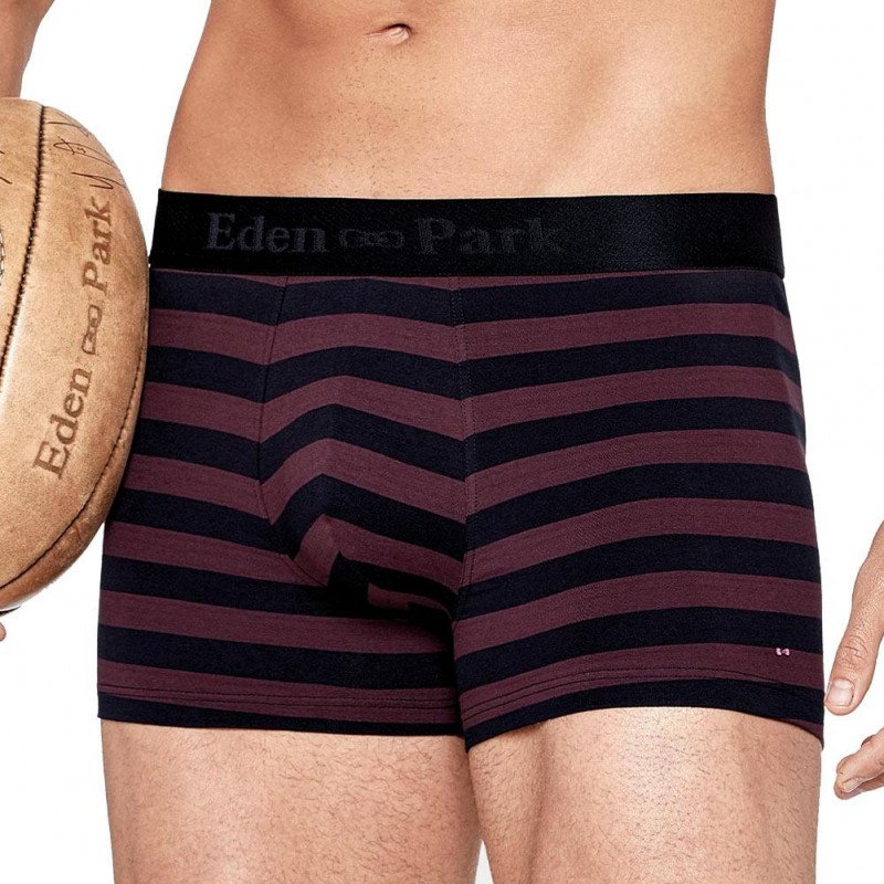 EDEN PARK Boxer Homme Coton ISLAND Bordeaux