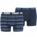 LOT DE 2 Boxer Sous-vêtements Homme HERITAGE STRIPE Bleu et Denim