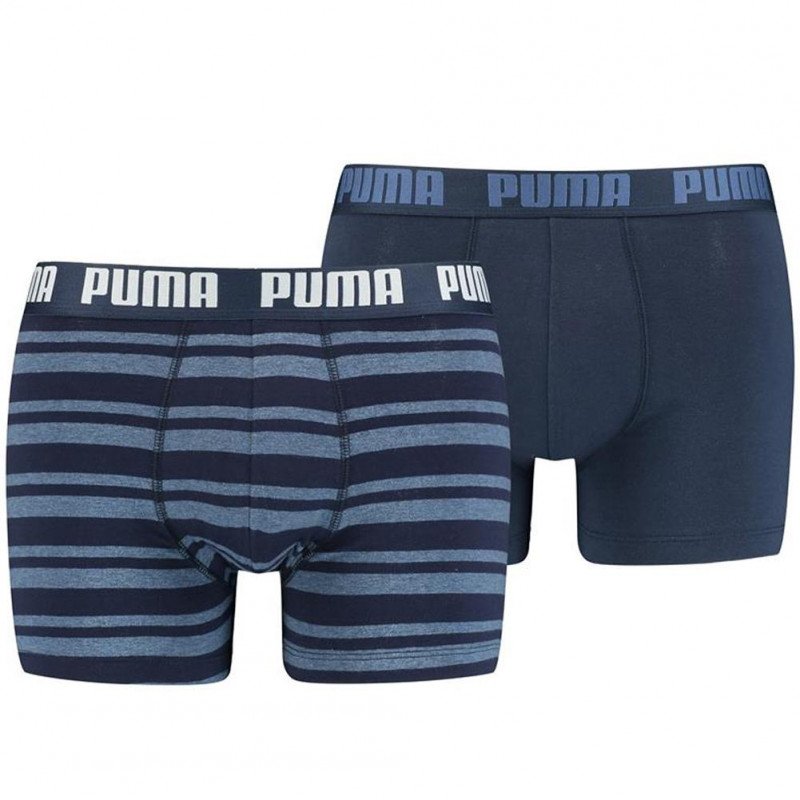 LOT DE 2 Boxer Sous-vêtements Homme HERITAGE STRIPE Bleu et Denim