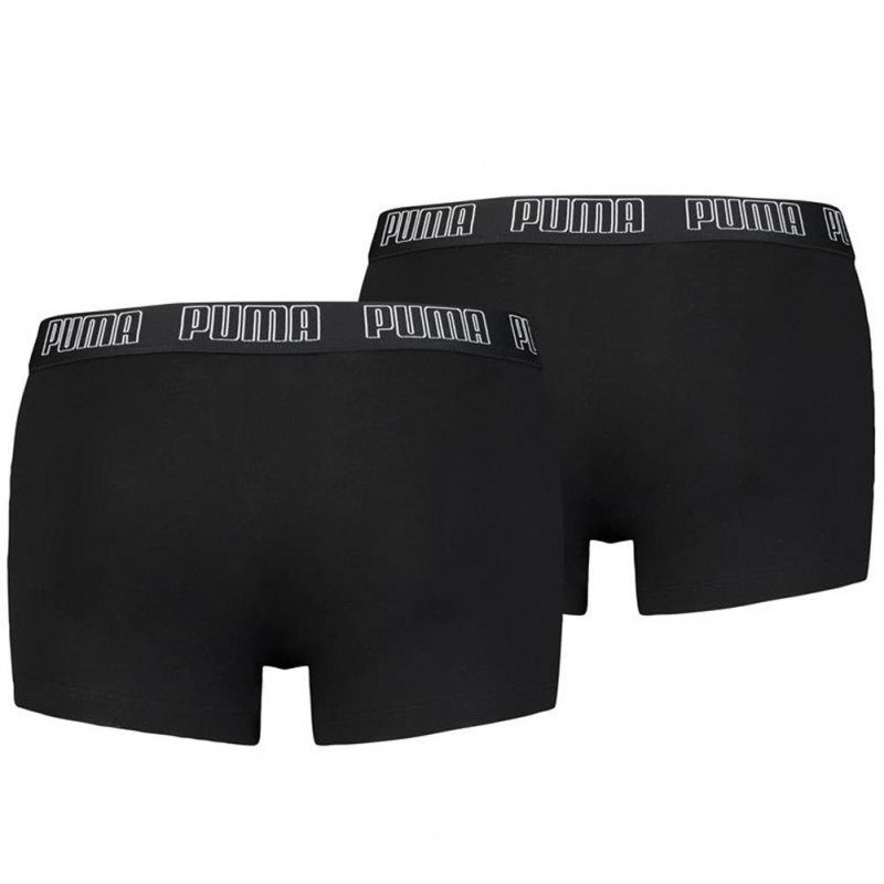 PUMA Lot de 2 Shortys Homme Coton BASISN Noir