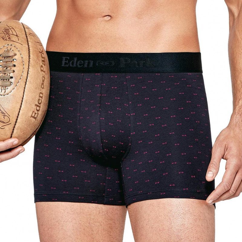 EDEN PARK Boxer Homme Coton FLOT Bordeaux