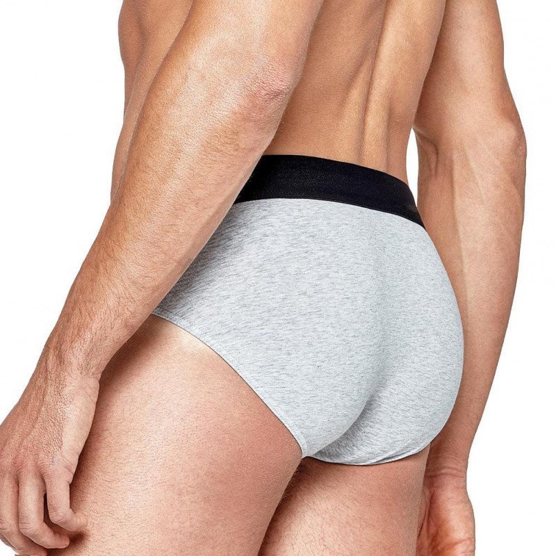 EDEN PARK Slip Homme Coton ONE Gris Chiné Clair