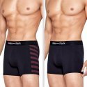 LOT DE 2 Boxer Sous-vêtements Homme DUOSTRIPE Noir et Bordeaux