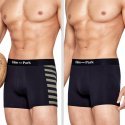 EDEN PARK Lot de 2 Boxers Homme Coton DUOSTRIPE Yucky Marine