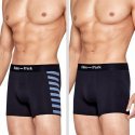 EDEN PARK Lot de 2 Boxers Homme Coton DUOSTRIPE Coast Marine