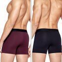 EDEN PARK Lot de 2 Boxers Homme Coton DUOPOIS Bordeaux Marine