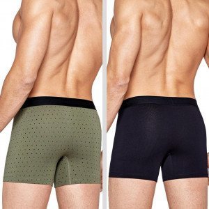 EDEN PARK Lot de 2 Boxers Homme Coton DUOPOIS Yucky Marine