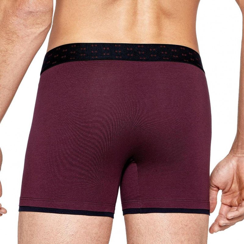 EDEN PARK Boxer Homme Coton CEINTFLOTS Bordeaux