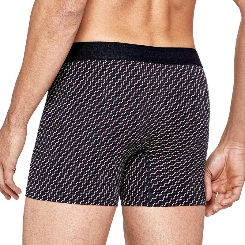 Boxer Homme QUADRILOGO Noir et Bordeaux