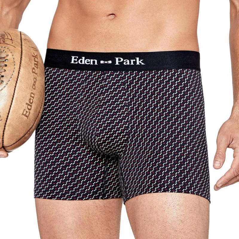 Boxer Homme QUADRILOGO Noir et Bordeaux