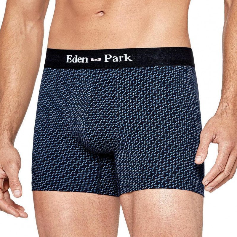 Boxer Homme QUADRILOGO Noir et Bleu