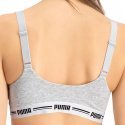 PUMA Brassière coquée Femme Coton ICONICN TOP Souris chiné