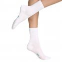 DIM Lot de 2 paires de Chaussettes Femme Coton Bio GREEN Blanc