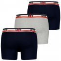 LOT DE 3 Boxer Sous-vêtements Homme LOGON Gris et Marine