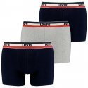 LOT DE 3 Boxer Sous-vêtements Homme LOGON Gris et Marine