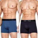 EDEN PARK Lot de 2 Boxers Homme Coton DUOCEINTFLOTS Bridge Marine