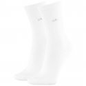 CALVIN KLEIN Lot de 2 paires de Chaussettes Femme Coton CLASSIC Blanc