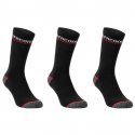 FACOM Lot de 3 paires de Chaussettes Homme Coton RED Noir Rouge