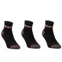 FACOM Lot de 3 paires de Socquettes Homme Coton RED Noir Rouge