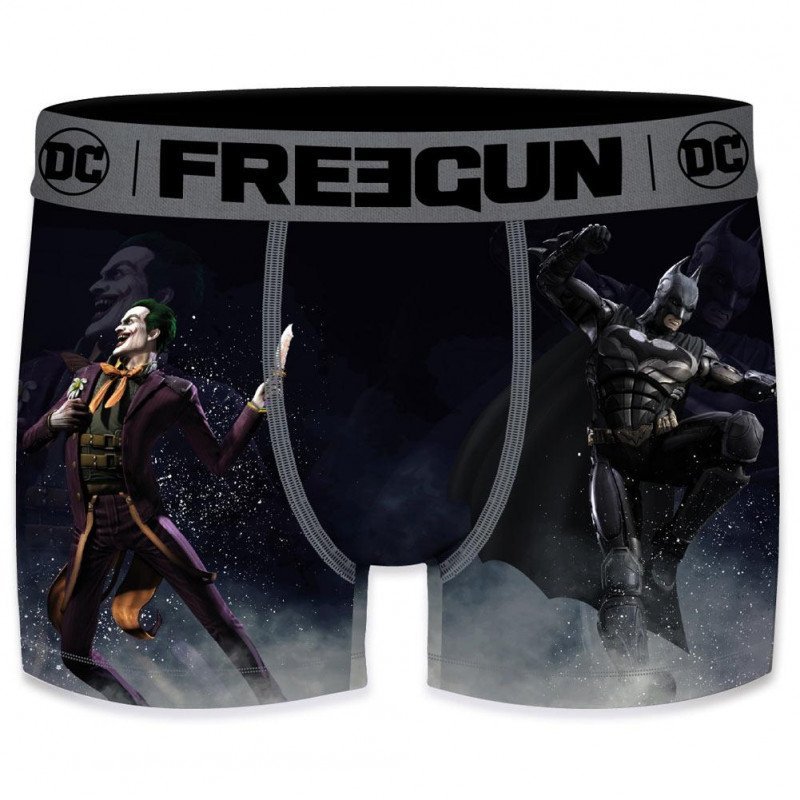 FREEGUN Boxer Homme Microfibre VS Noir Marine DC COMICS