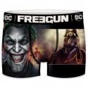 FREEGUN Boxer Homme Microfibre JOK Gris Multicolore DC COMICS