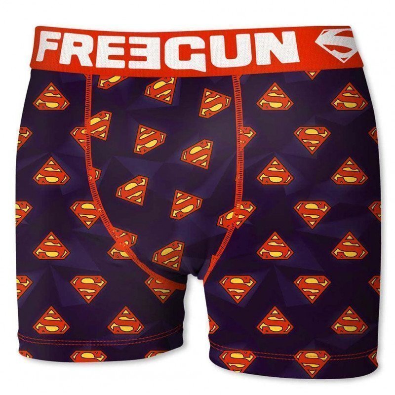 FREEGUN Boxer Garçon Microfibre LO Bleu Rouge DC COMICS