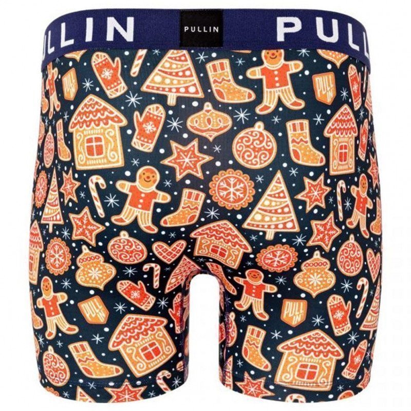 PULL IN Boxer Long Homme Microfibre PETITBISCUIT Marine et Orange