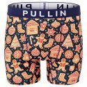 PULL IN Boxer Long Homme Microfibre PETITBISCUIT Marine et Orange