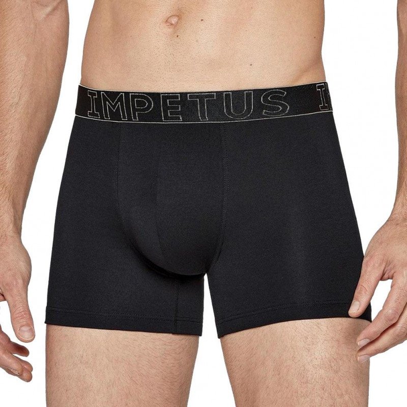 IMPETUS Boxer Homme Coton Modal LUCKY Noir