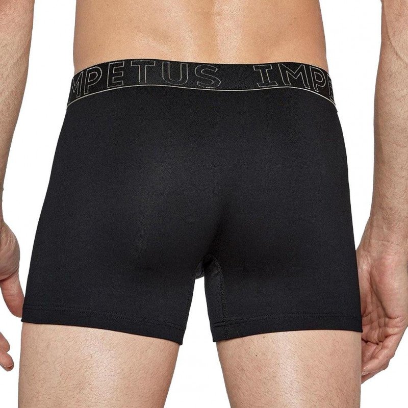 IMPETUS Boxer Homme Coton Modal LUCKY Noir