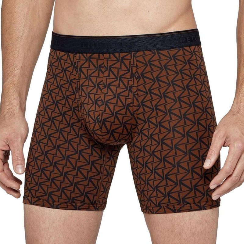 IMPETUS Boxer Long Homme Coton Modal TOPAZ Marron Noir