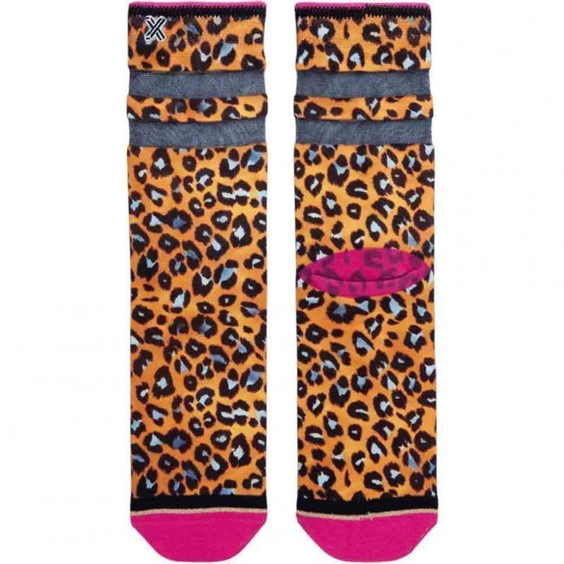 XPOOOS Chaussettes Femme MicroCoton FLUFFY Orange Rose