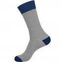 CRAZYSOCKS Lot de 2 paires de Chaussettes Homme Coton Bio TOUCAN Gris Bleu