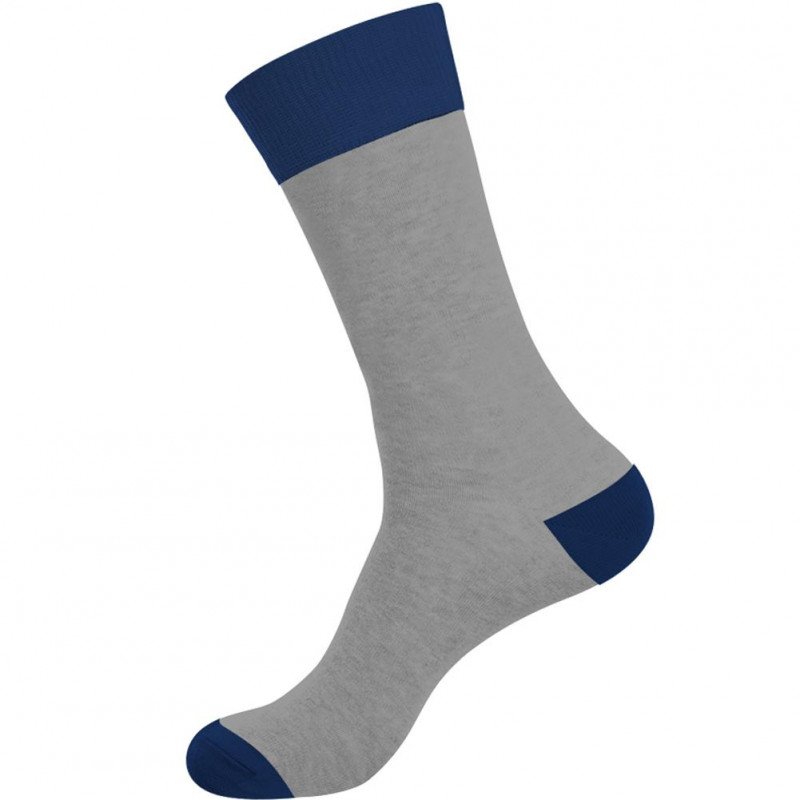 CRAZYSOCKS Lot de 2 paires de Chaussettes Homme Coton Bio TOUCAN Gris Bleu