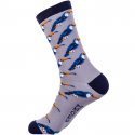 CRAZYSOCKS 2 paires Chaussettes Homme Coton Bio TOUCAN Gris Bleu