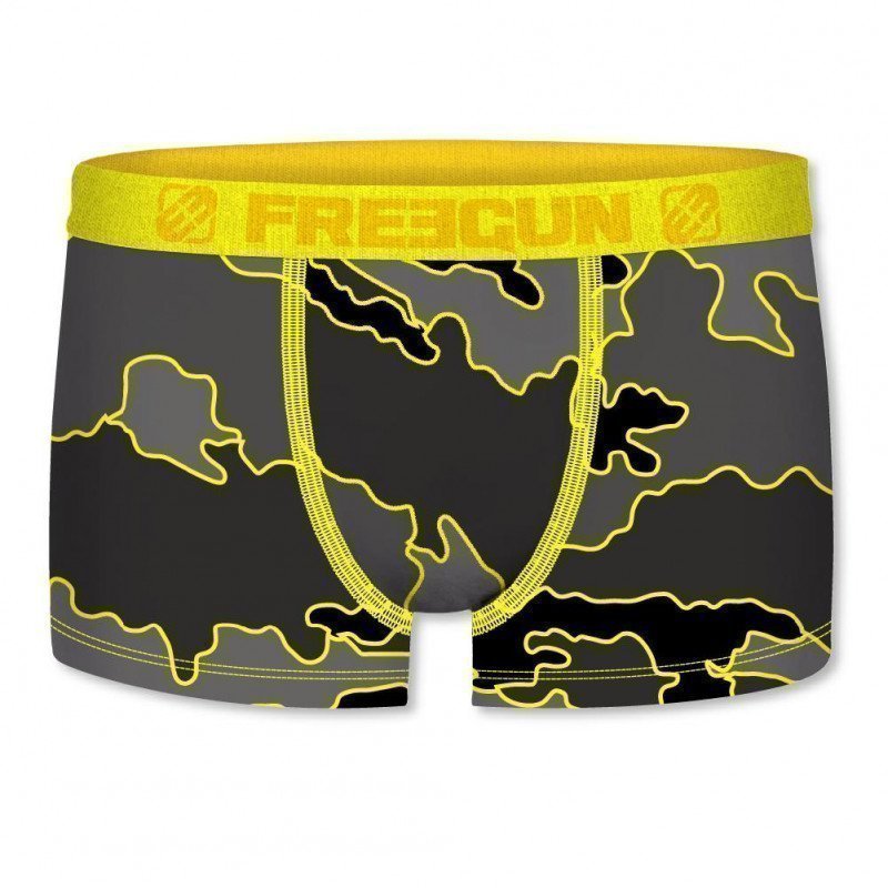 FREEGUN Boxer Bébé Garçon Microfibre CAM Gris Jaune