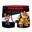 FREEGUN Boxer Garçon Microfibre WIN Noir Jaune MARIO KART