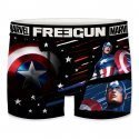 FREEGUN Boxer Garçon Microfibre RIC Noir Bleu MARVEL