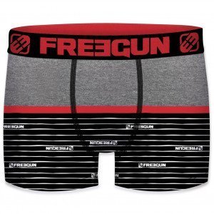 FREEGUN Boxer Garçon Microfibre WAVE2 Gris Rouge