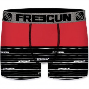 FREEGUN Boxer Garçon Microfibre WAVE1 Rouge Noir