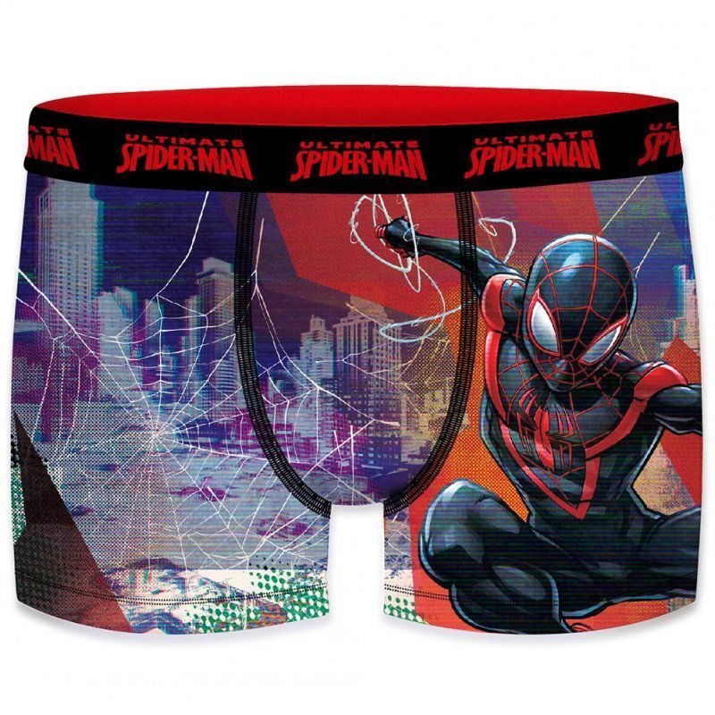 MARVEL Boxer Garçon Microfibre MIL Bleu Rouge